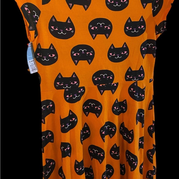 Orange dress with cute kitties. - Picture 2 of 2